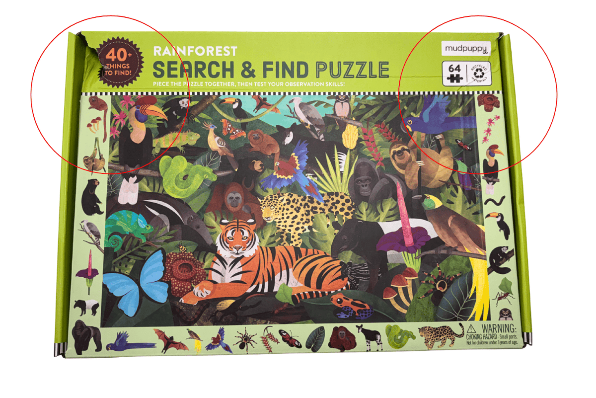 Raincoast Books Rainforest Search & Find Puzzle - Damaged Box - FINAL SALE