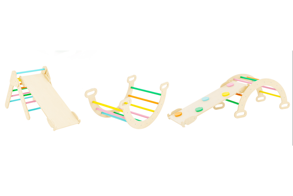 Costway Multicoloured Pikler Climbing Bundle