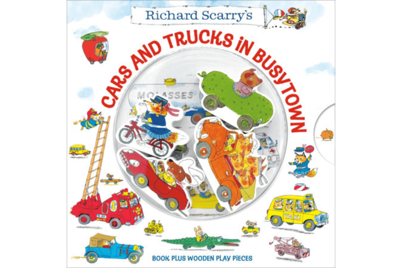 Raincoast Books Richard Scarry's Cars and Trucks in Busytown [Book + Wooden Play Pieces]