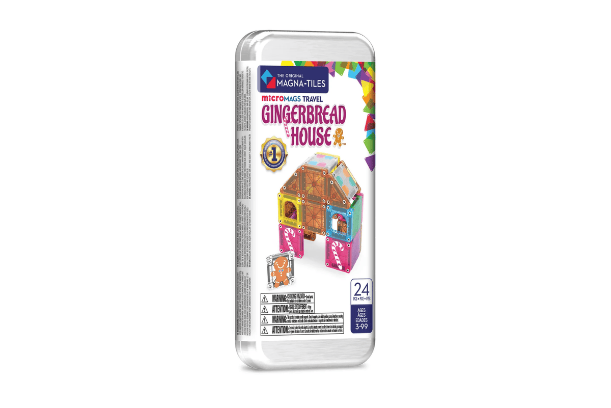 Valtech Magna Tiles MAGNA-TILES® microMAGS Gingerbread House - 24 Piece Travel Set