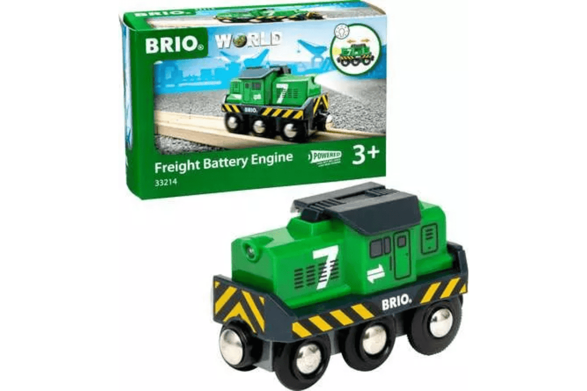 Brio Freight Battery Engine, Brio, wooden train set, best wooden train set, high quality wooden train set, best gifts for kids, The Montessori Room, Toronto, Ontario, Canada. 