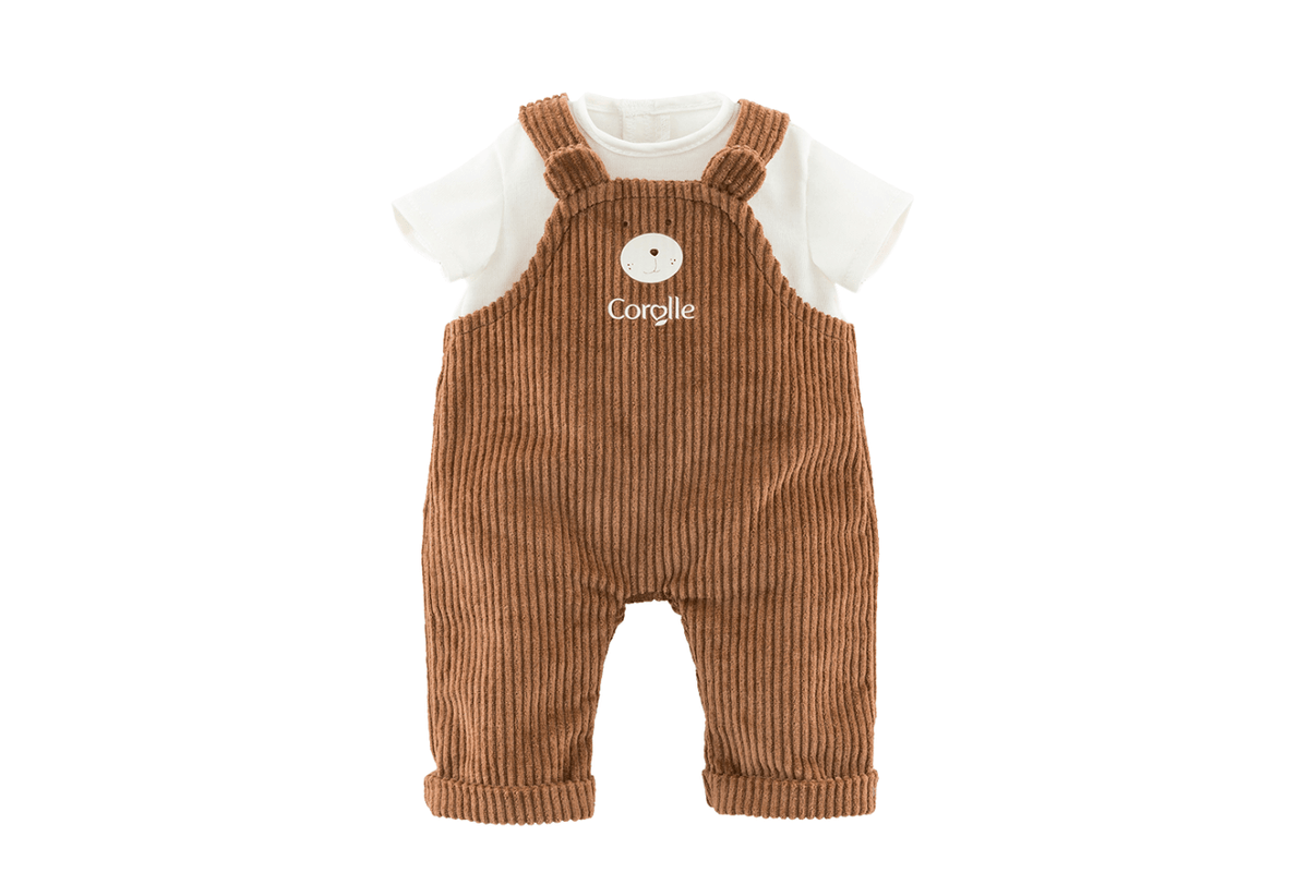 K.I.D. Toys Inc. Bear Overall and T-Shirt Corolle Doll Outfits - For 30cm (12") Dolls (Multiple Styles Available)