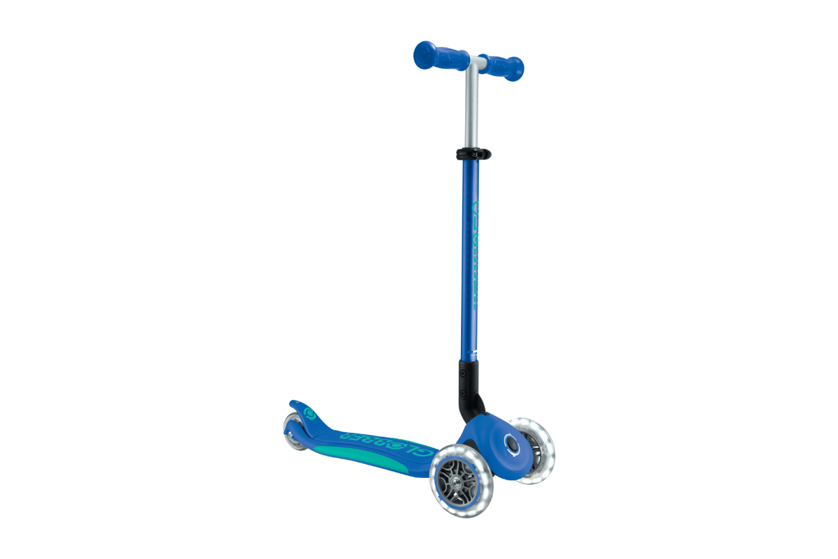 Incredible Novelties Blue/Emerald Globber Elite Foldable Scooter with Lights