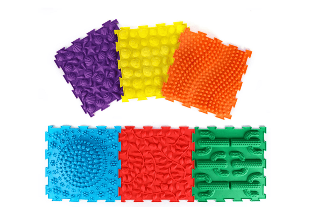 Stortz Toys 3D Textured Sensory Tiles - 6 Pack 3D Sensory Tiles