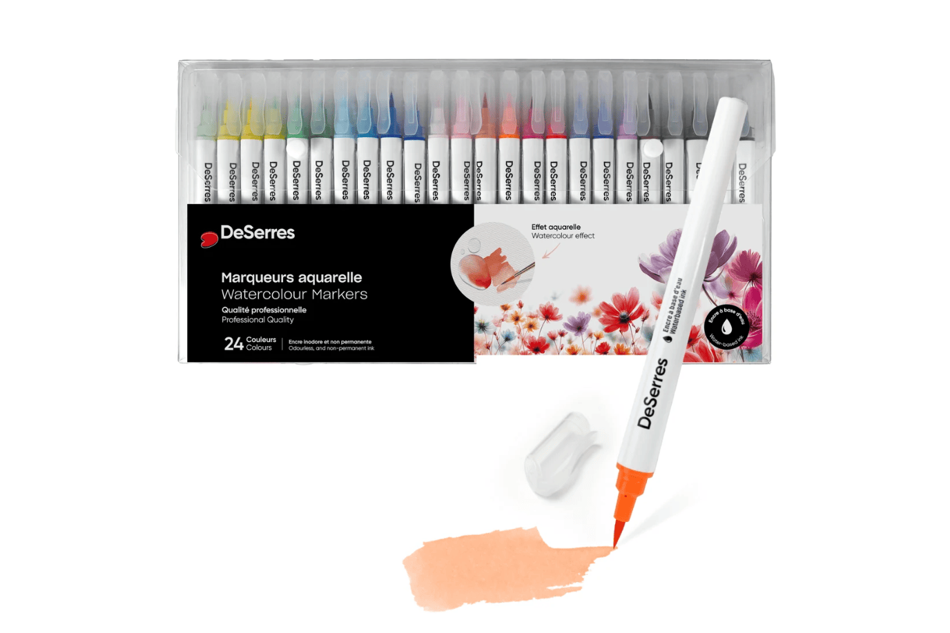 Pierre Belvediere DeSerres Watercolour Markers - Set of 24