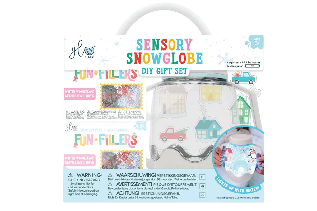 Kidcentral Glo Pals Sensory Jar - Snowglobe