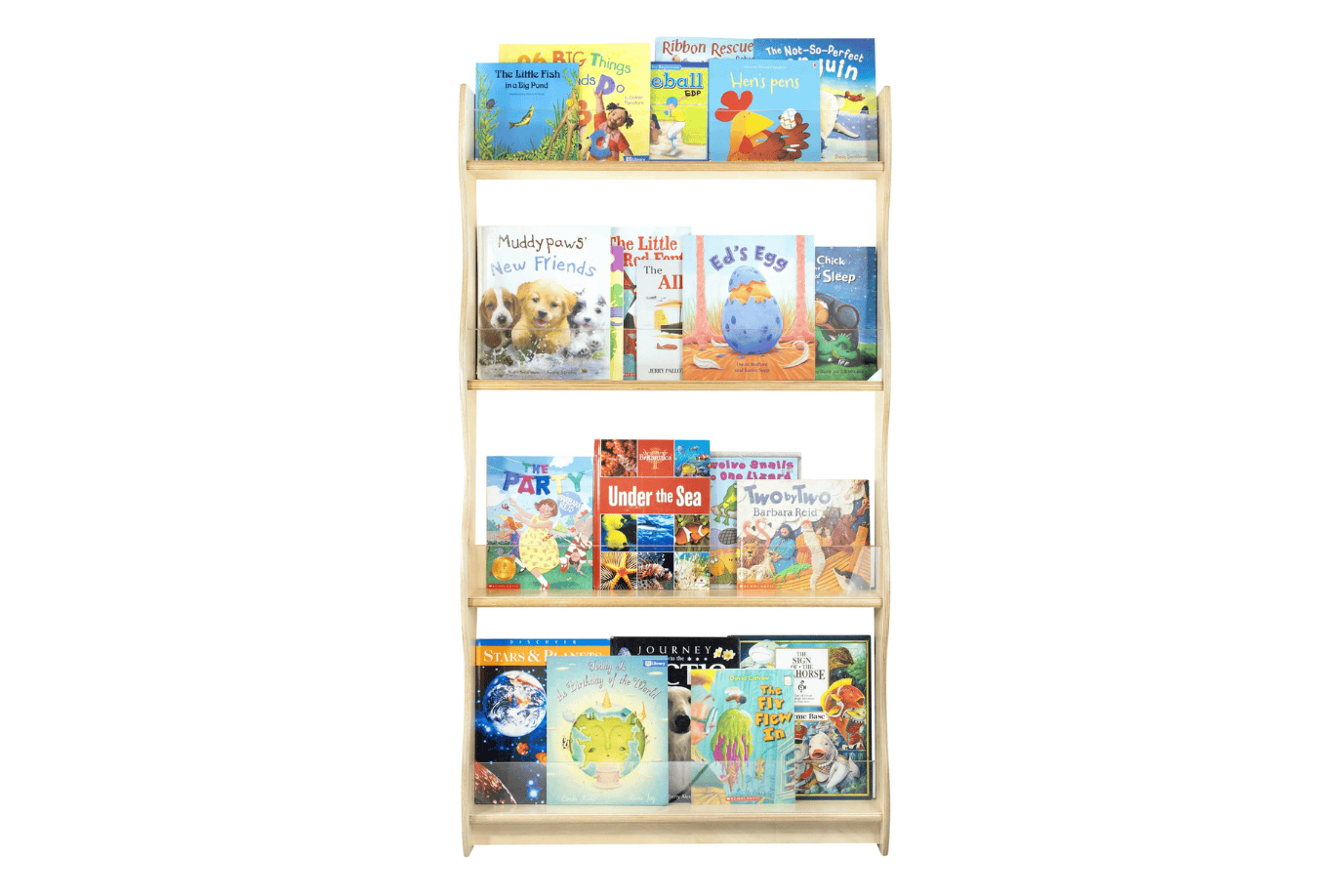 Trojan Classroom Furniture Wall Mounted Book Display - Made in Canada