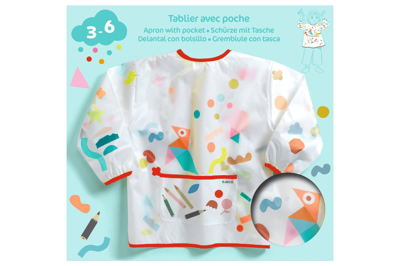 Ilo Children's Art Smock with Pocket