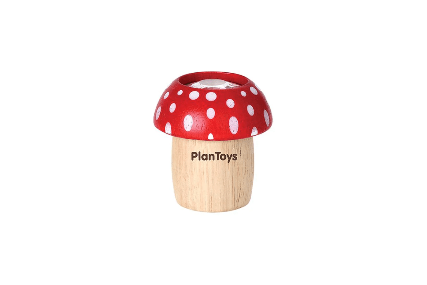 Plan Toys Mushroom Kaleidoscope - red, kids Kaleidoscope, mini Kaleidoscope, mushroom toys for kids, mushroom-themed gifts, nature gifts for kids, outdoor gifts for kids, Toronto, Canada