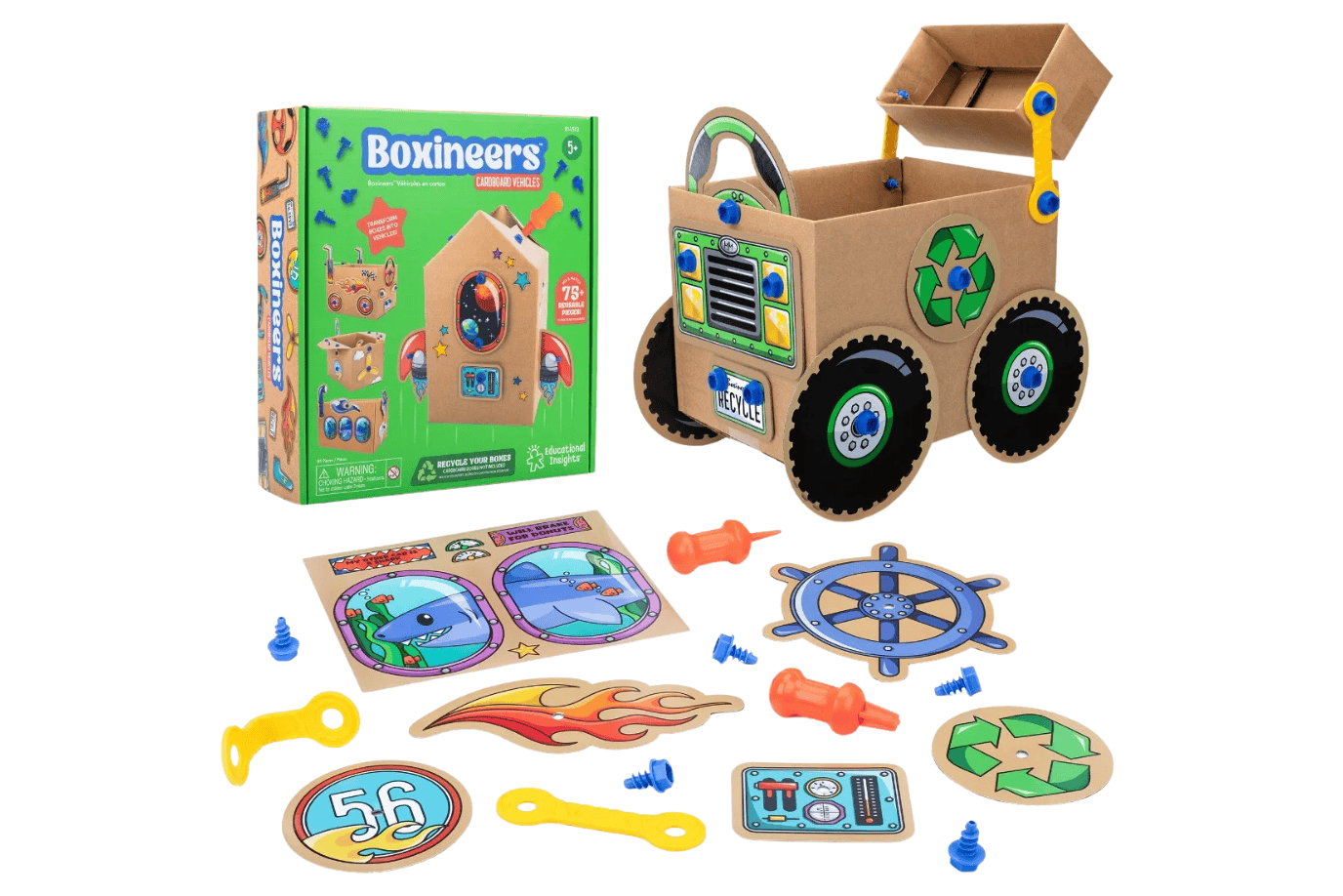 Playwell Vehicles Boxineers™ Cardboard Building Kits