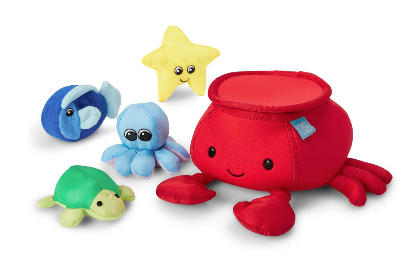 Manhattan Toys Crab Spill n Fill Bath Toy - 5 Pieces