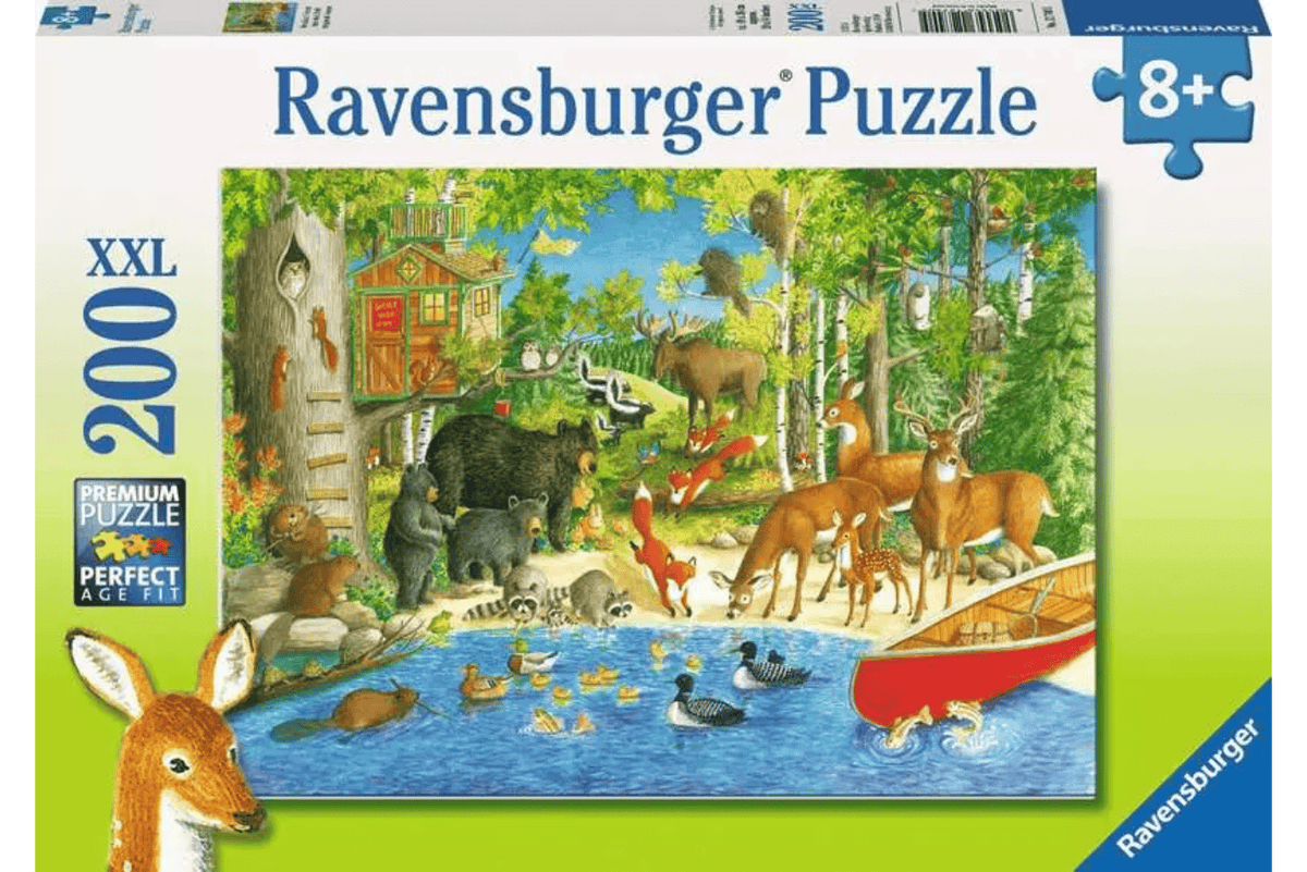 Woodland Friends 200 Piece Puzzle, Ravensburger puzzles, jigsaw puzzles for 8 years and up, jigsaw puzzles for 9 year old, puzzles for 10 year old, puzzles for teenager, The Montessori Room, Toronto, Ontario, Canada. 