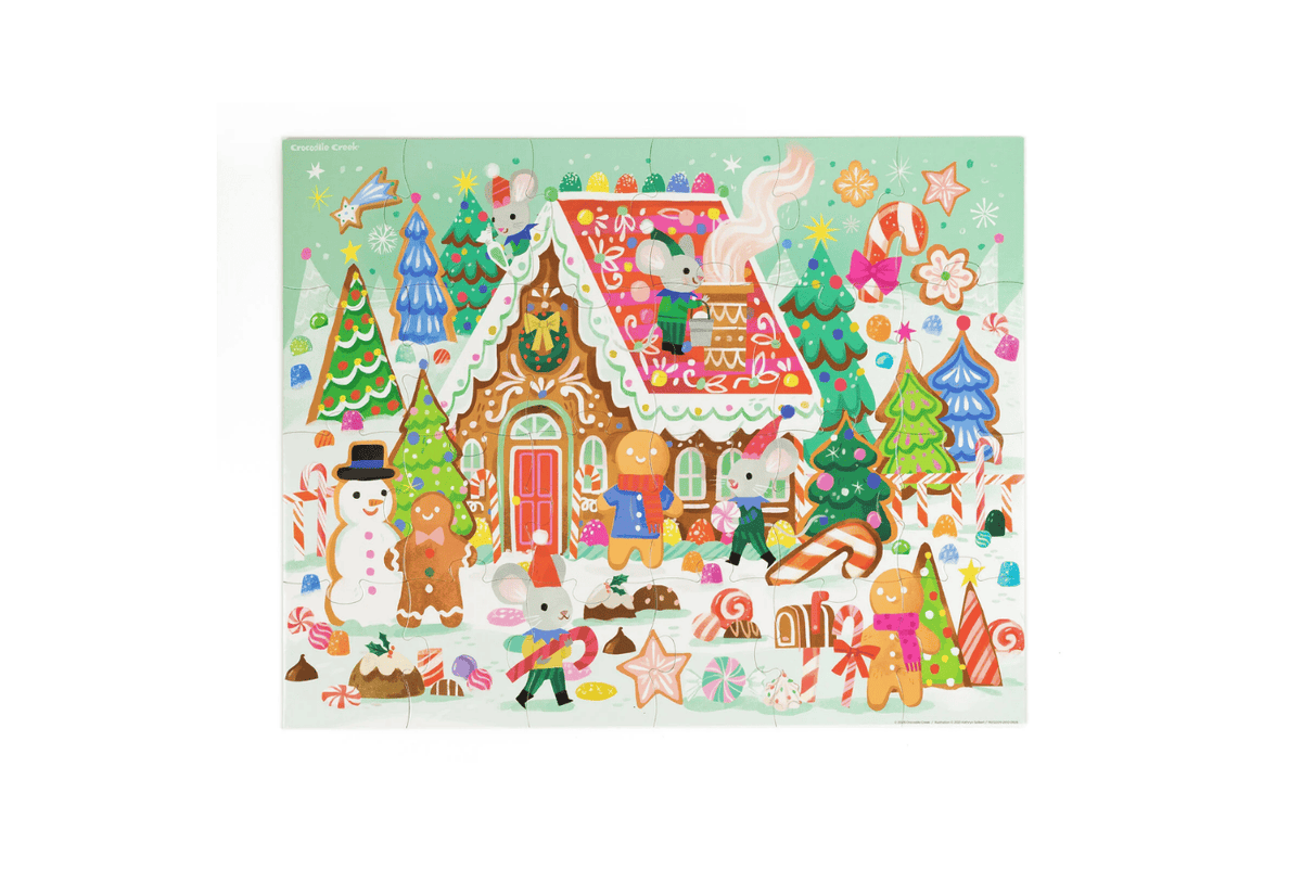 Crocodile Creek Gingerbread House (24 Pieces) Crocodile Creek Christmas Puzzles