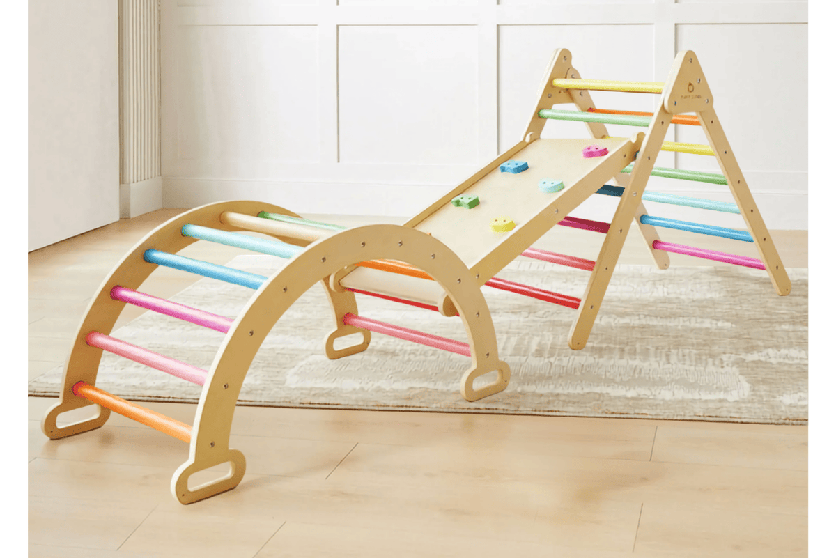 Tinyland Pikler Triangle Climbing Bundle - Rainbow