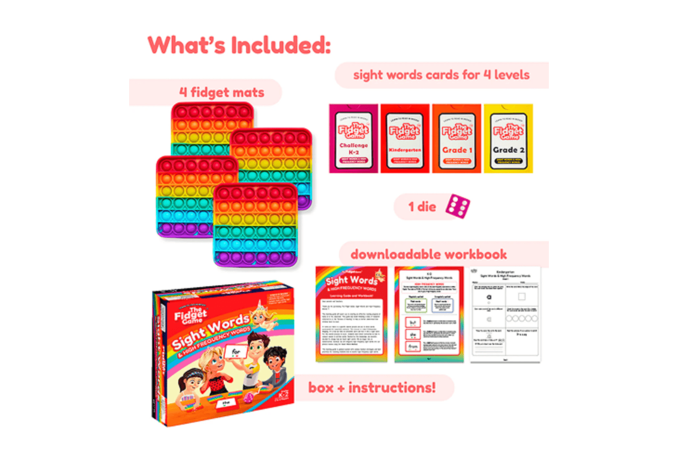 The Fidget Company The Fidget Game: Sight Words [The Fidget Company] (Pre-K to Grade 2)