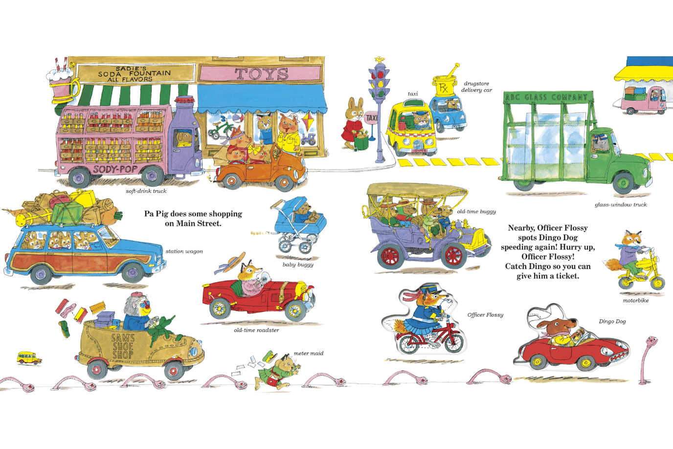 Raincoast Books Richard Scarry's Cars and Trucks in Busytown [Book + Wooden Play Pieces]