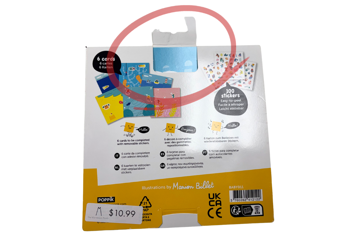 My First Sticker Cards - The Sea - Damaged Packaging - FINAL SALE