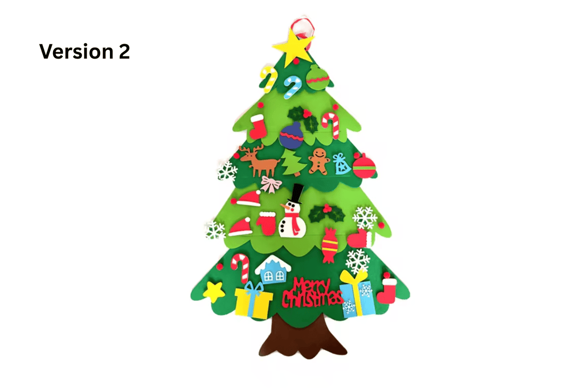 The Montessori Room Felt Christmas Tree - Version 2 Felt Christmas Tree (2 Styles Available)