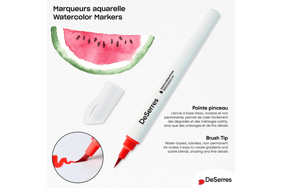 Pierre Belvediere DeSerres Watercolour Markers - Set of 24