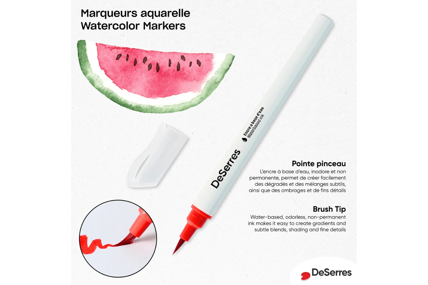Pierre Belvediere DeSerres Watercolour Markers - Set of 24