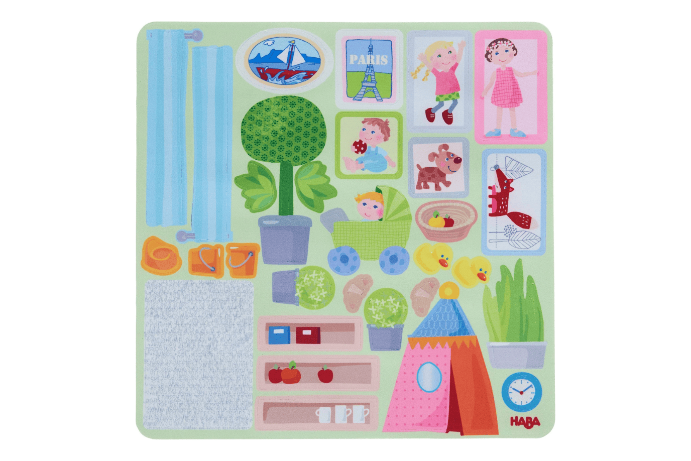 Haba Haba Little Friends Dollhouse Town Villa with Furniture