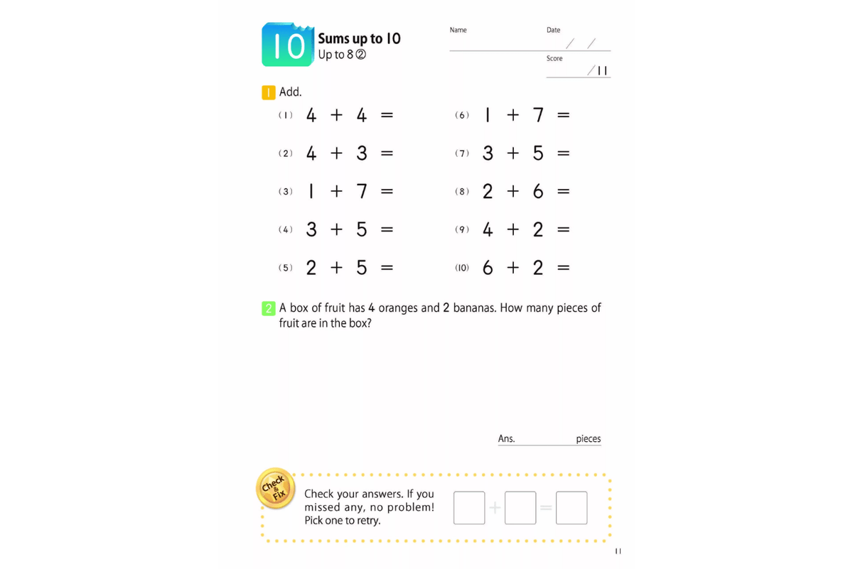 Kumon Publishing Canada Kumon: MathBites: Grade 1 Addition & Subtraction