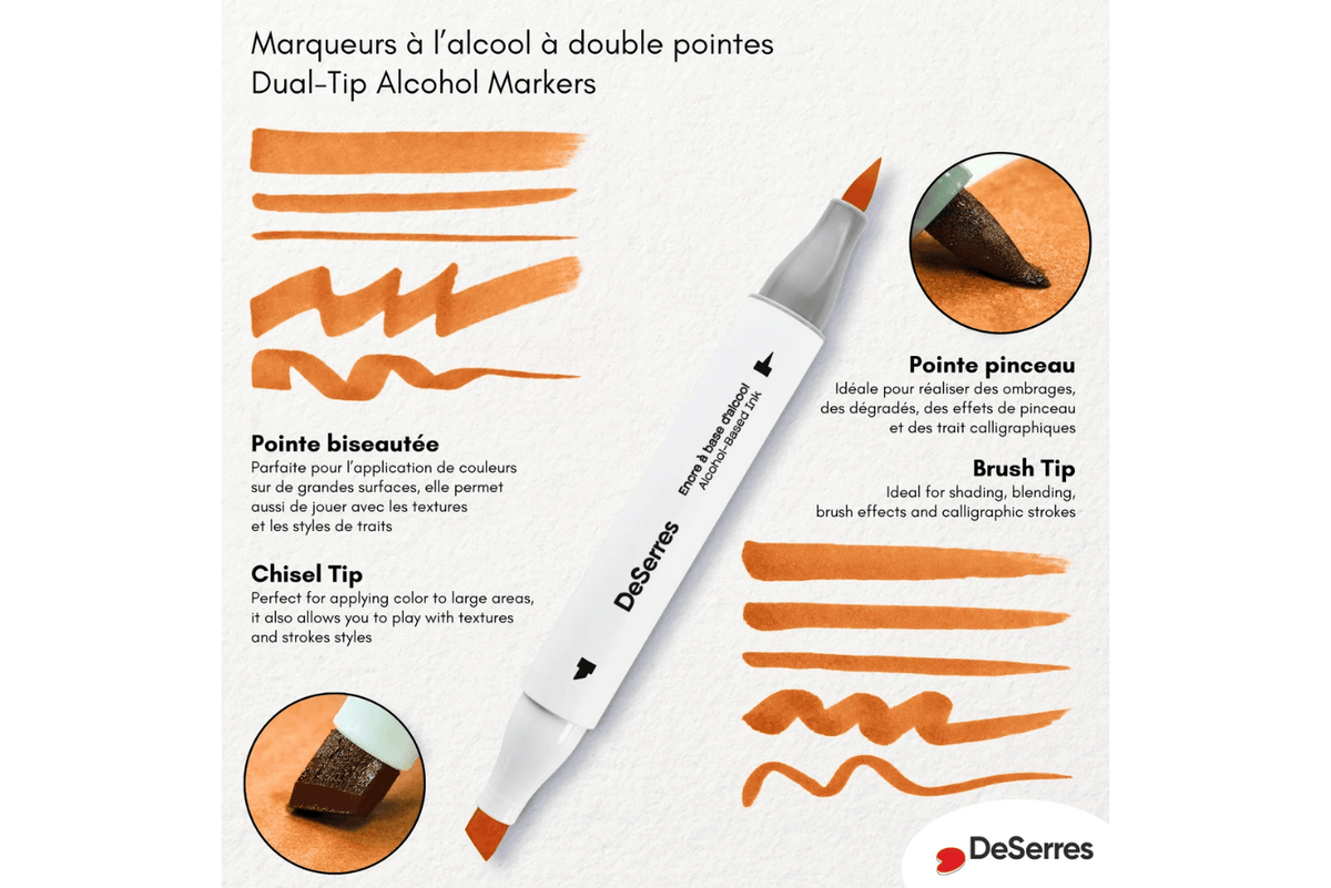 Pierre Belvediere DeSerres Alcohol Dual-Tip Marker Set - Set of 48