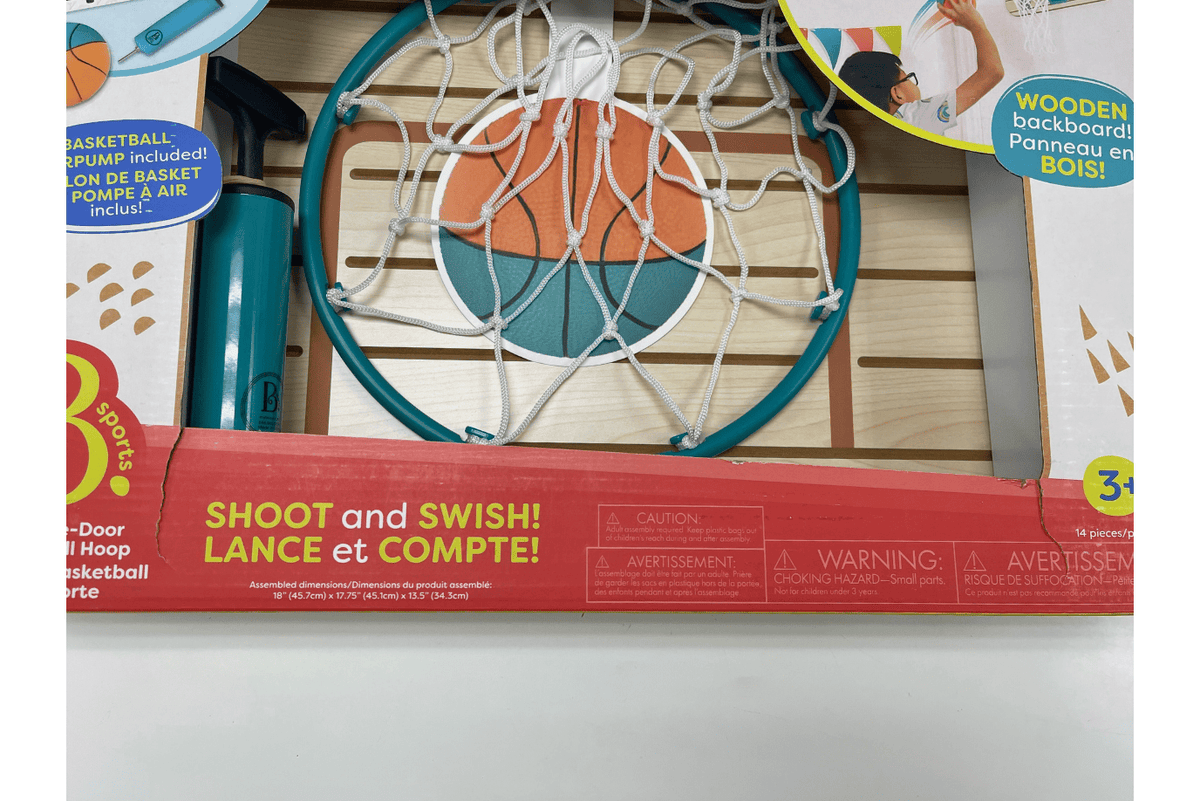 K.I.D. Toys Inc. Over The Door Basketball Hoop - Damaged Box - FINAL SALE