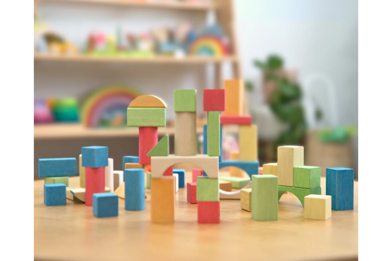 Nic Natural Building Blocks - 58 Blocks (Made with plant-based dyes)