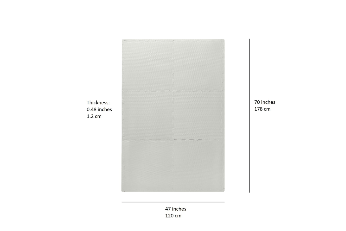 3 Sprouts 3 Sprouts Foam Puzzle Play Mat (Grey) - Open Box - FINAL SALE
