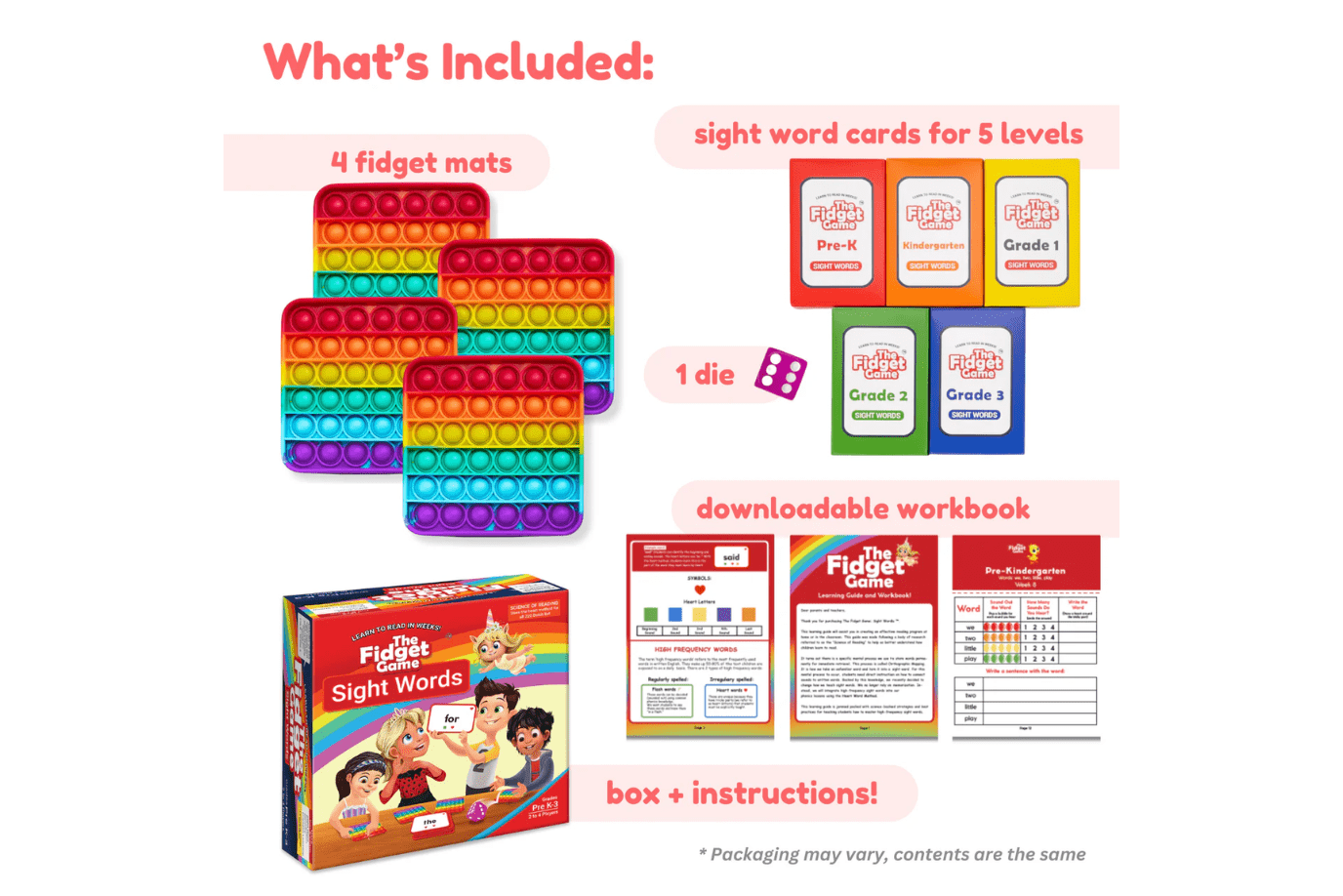 The Fidget Game: Sight Words [The Fidget Company]
