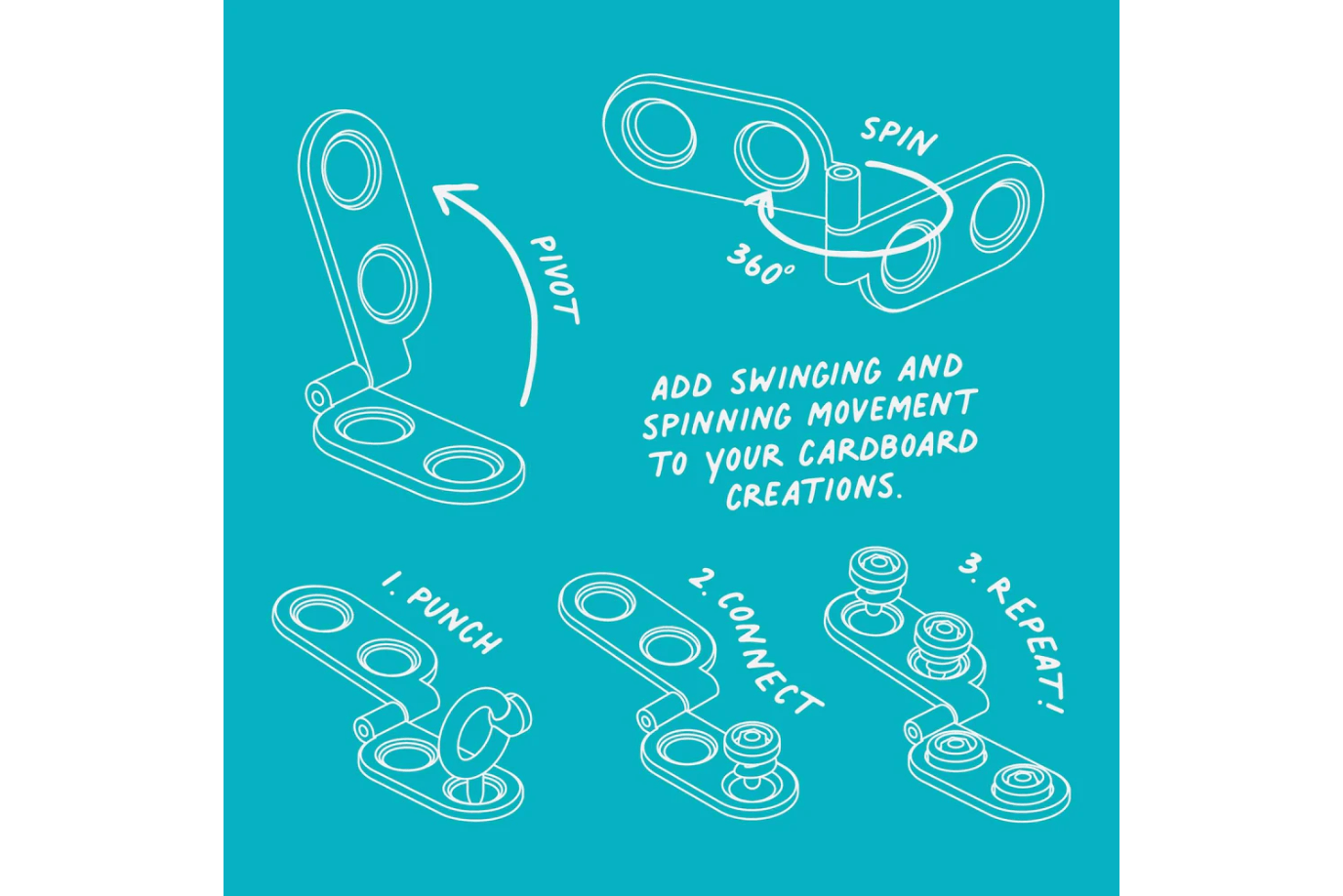 Makedo Spin-Hinge (6 pcs)