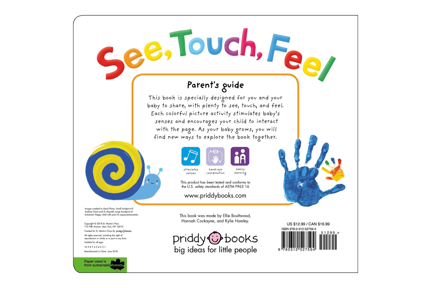 Raincoast Books See, Touch, Feel [BOARD BOOK]