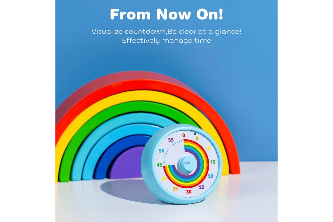 Preschool Collection Rainbow Visual Timer  (60-minute countdown timer)
