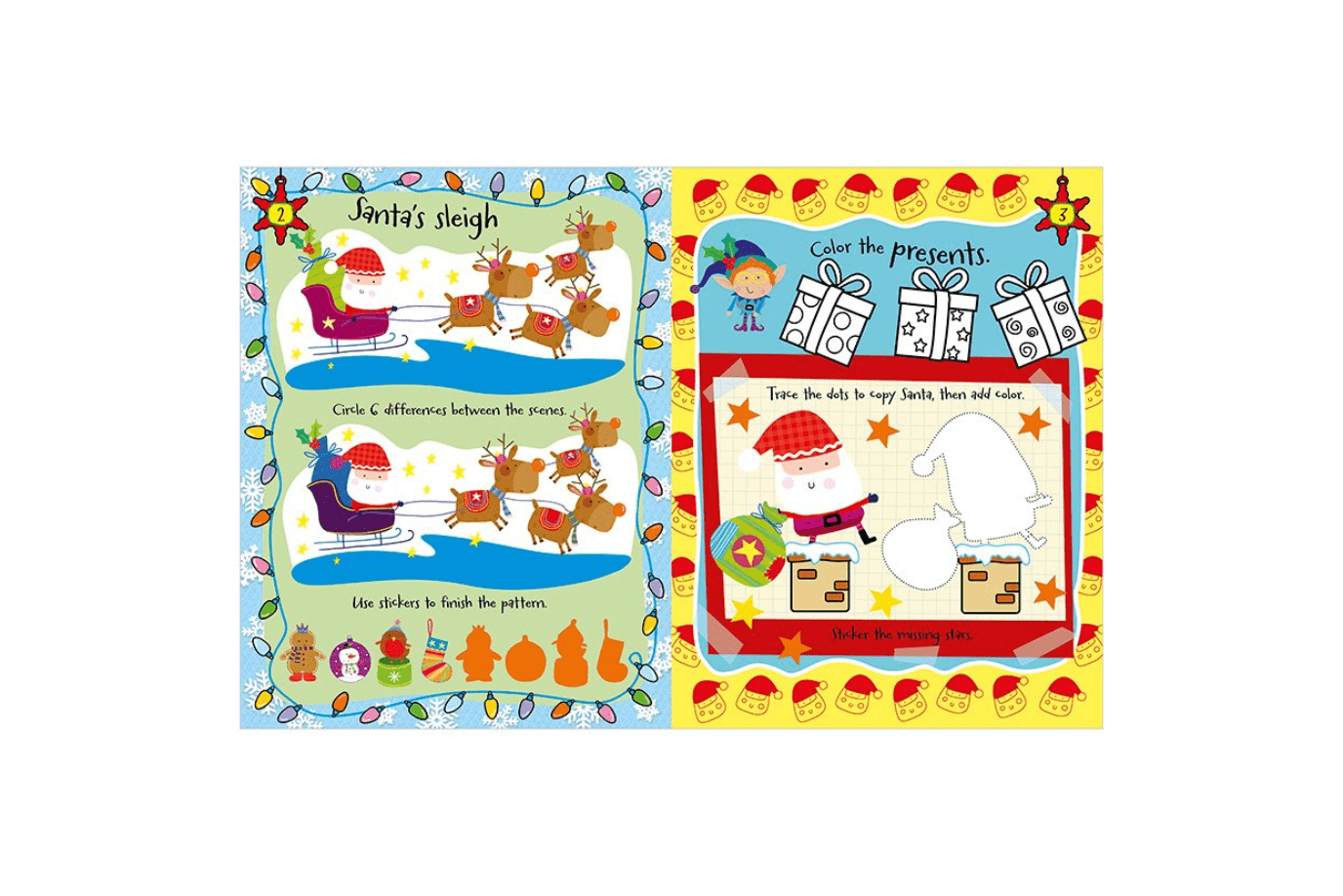 Santa's Busy Night Sticker Activity Book