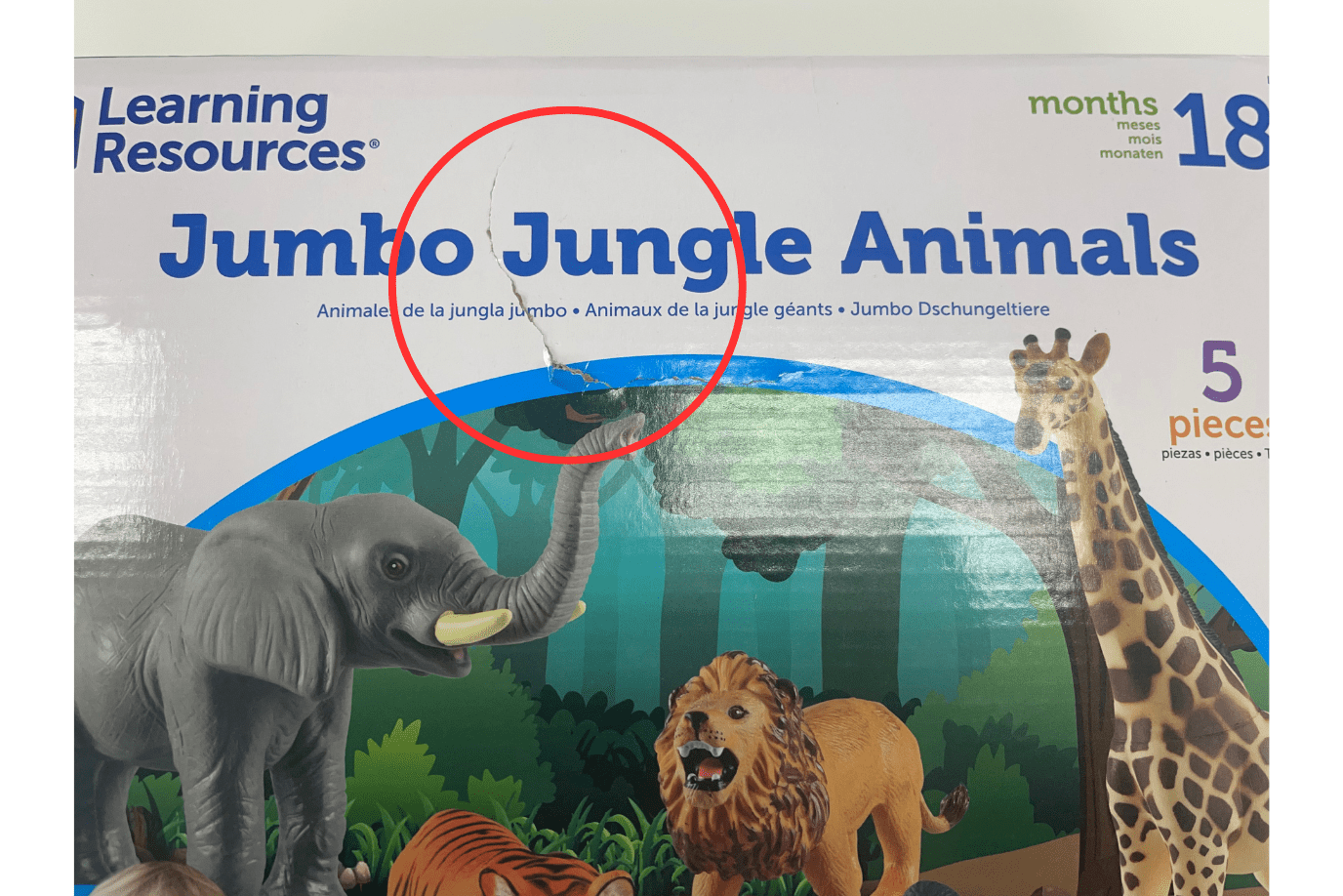 Jumbo Jungle Animals - Damaged Box - FINAL SALE