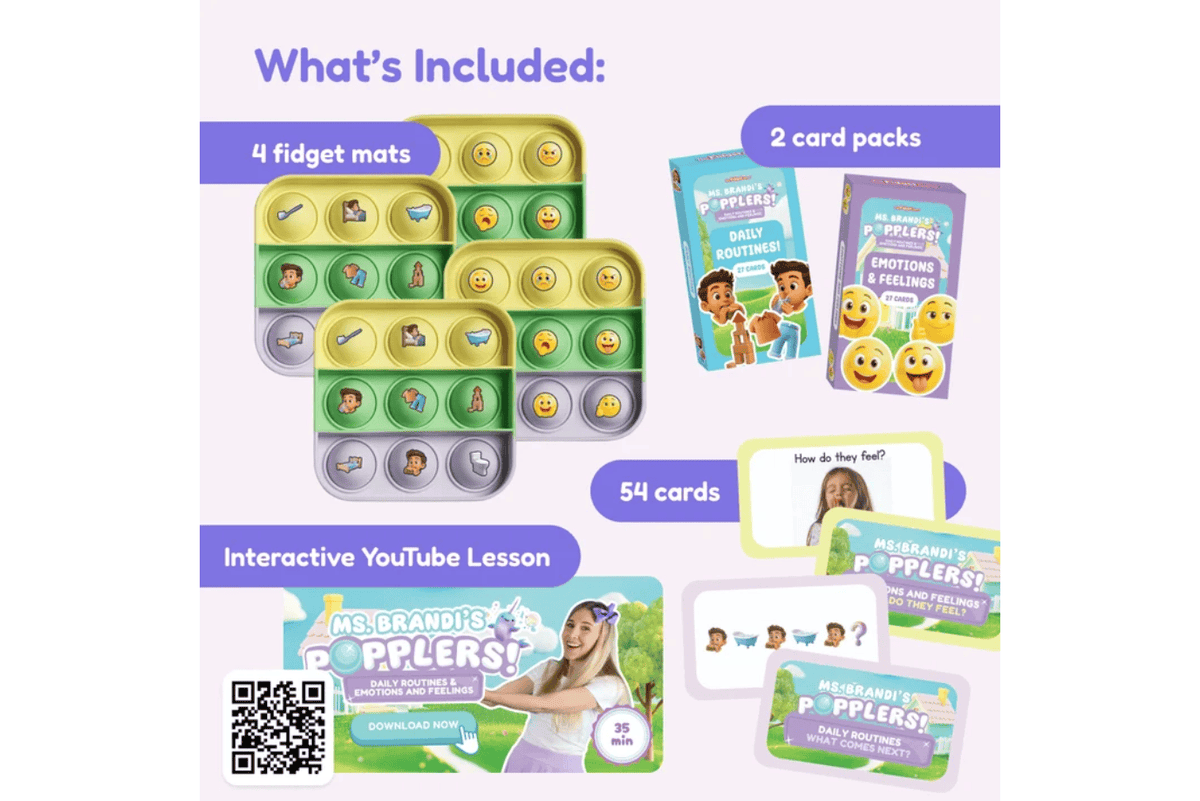The Fidget Company Popplers: Daily Routines & Emotions and Feelings [The Fidget Company] (Ages 18 months+)