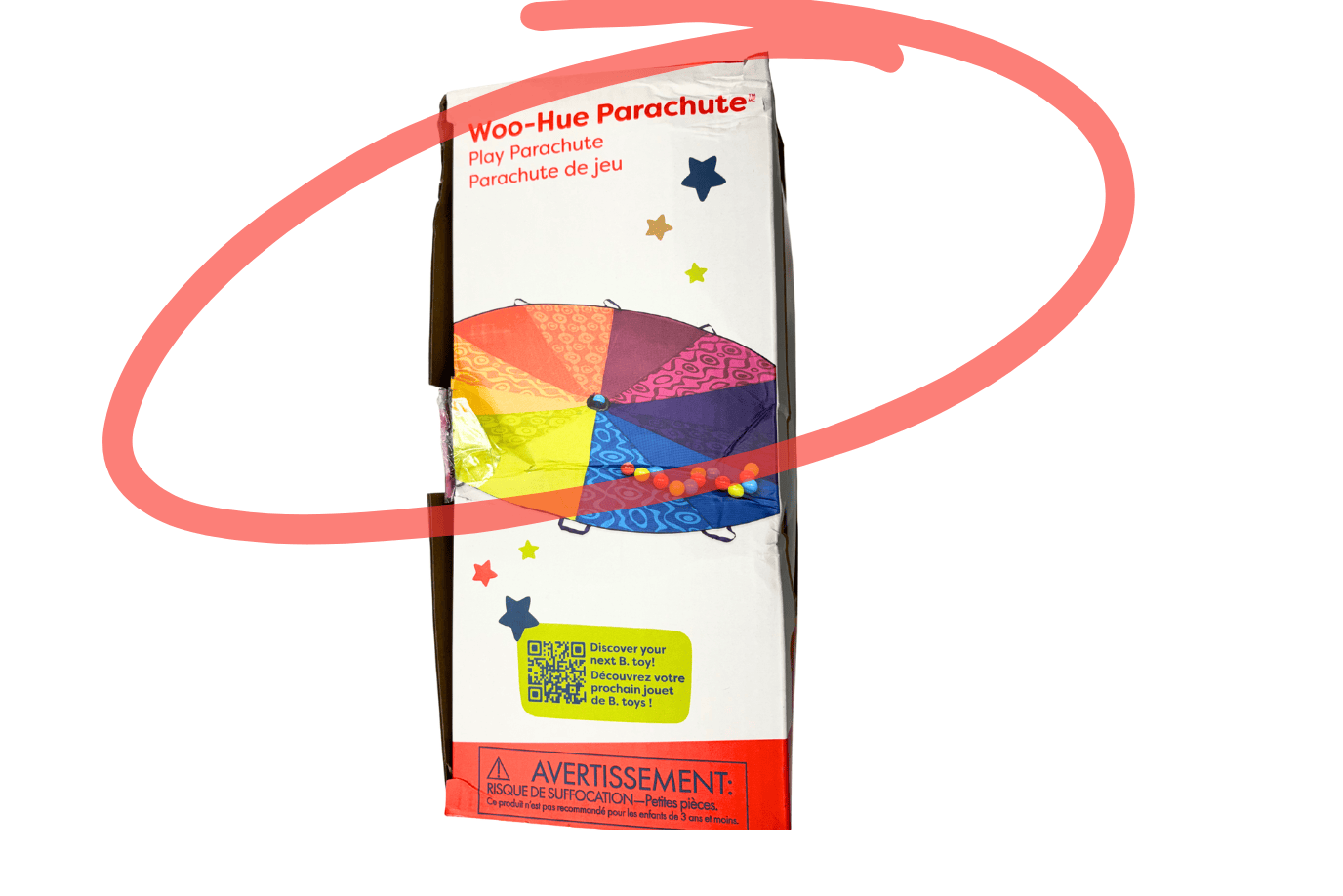 K.I.D. Toys Inc. Colourful Parachute and 15 Balls - Damaged Packaging - FINAL SALE