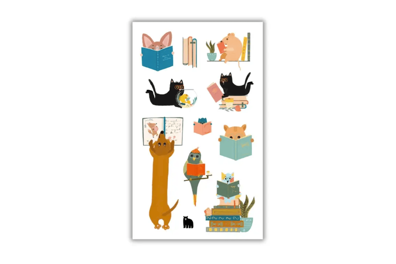 Four Bears Sticker Club Bookish Buddies Four Bears Sticker Club Stickers (various styles)