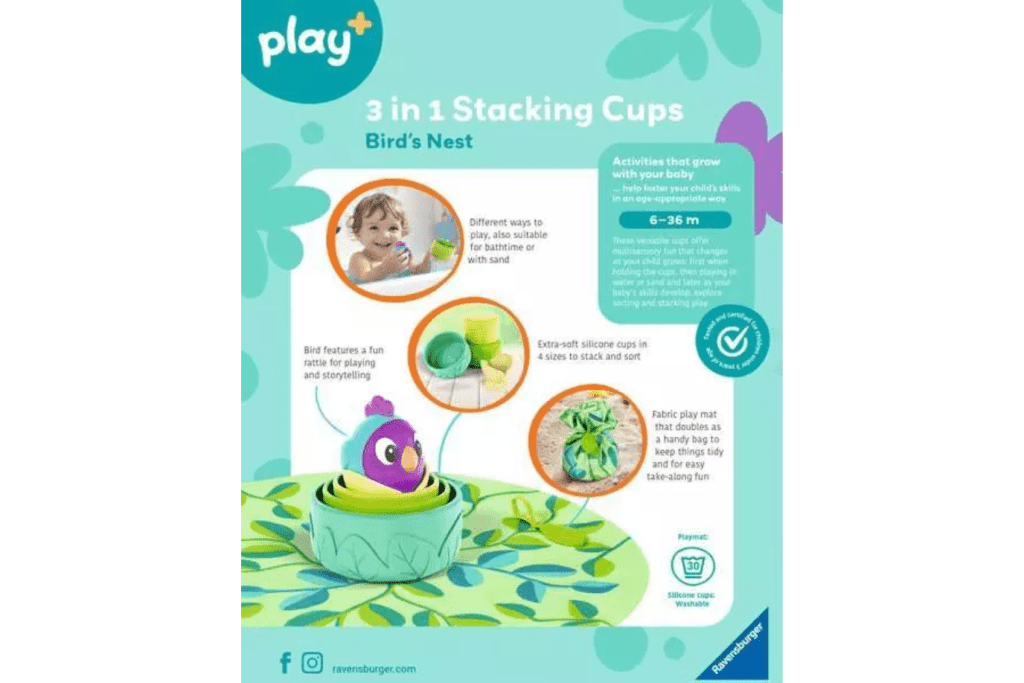 3-in-1 Stacking Cups: Bird's Nest