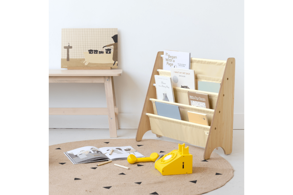 3 Sprouts Recycled Fabric Book Rack