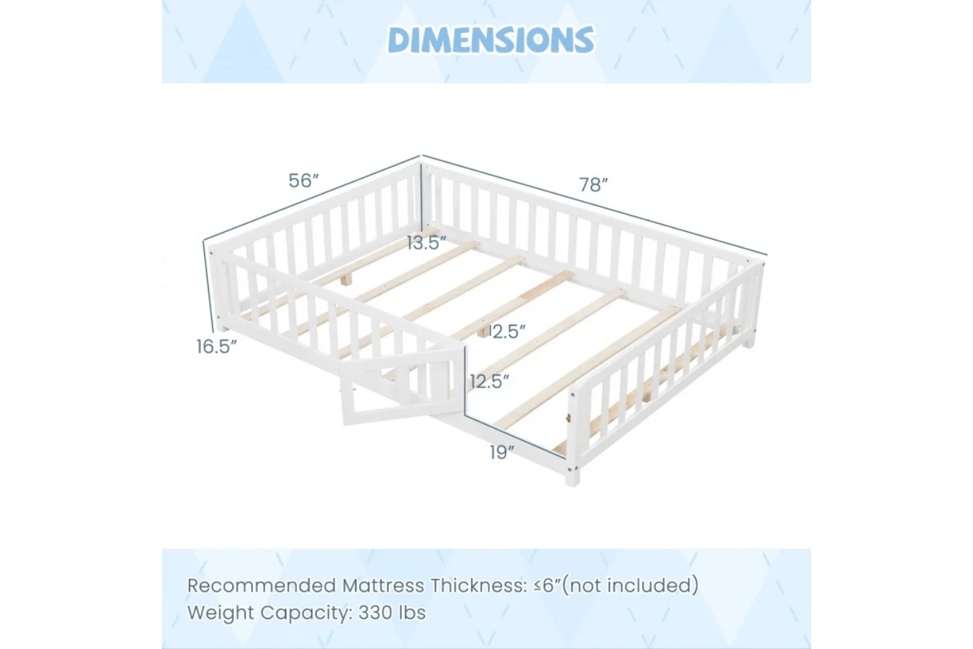 Costway Montessori Floorbed - Full