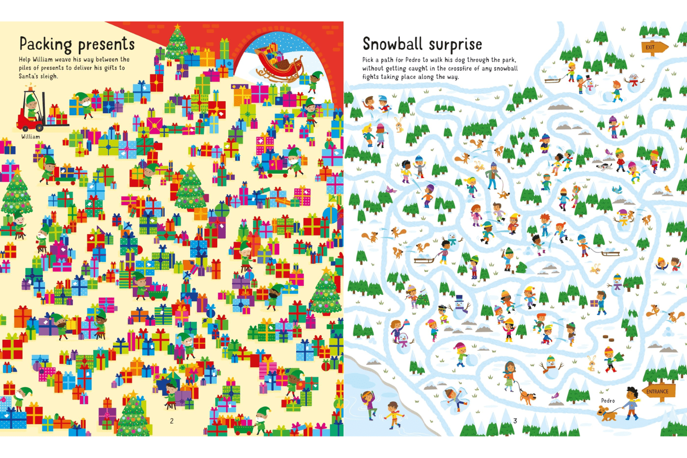 Harper Collins Book Usborne Picture Puzzles: Christmas Maze (300 pieces)