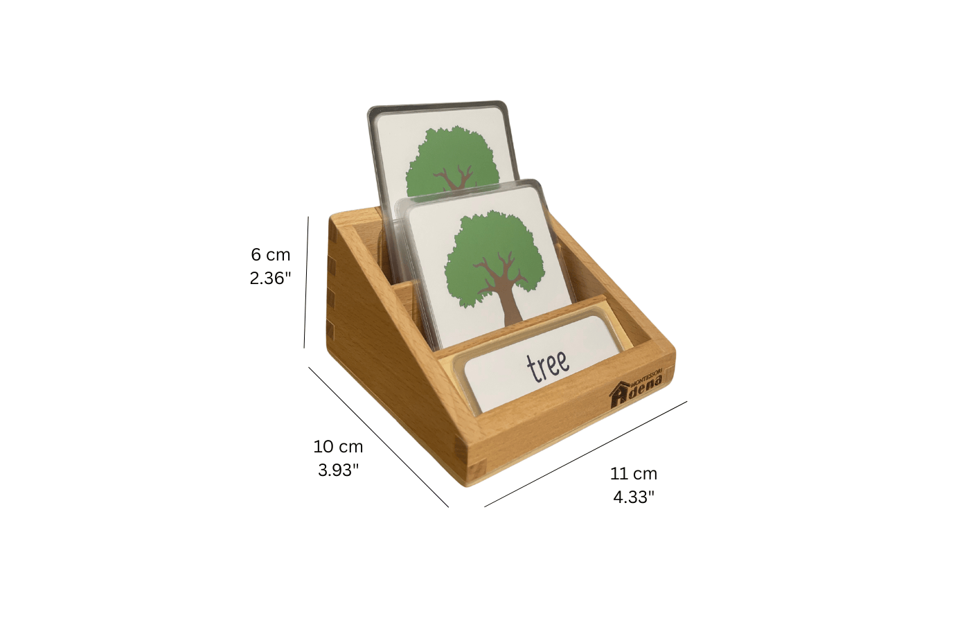 Adena Montessori 3-Part Card Holder