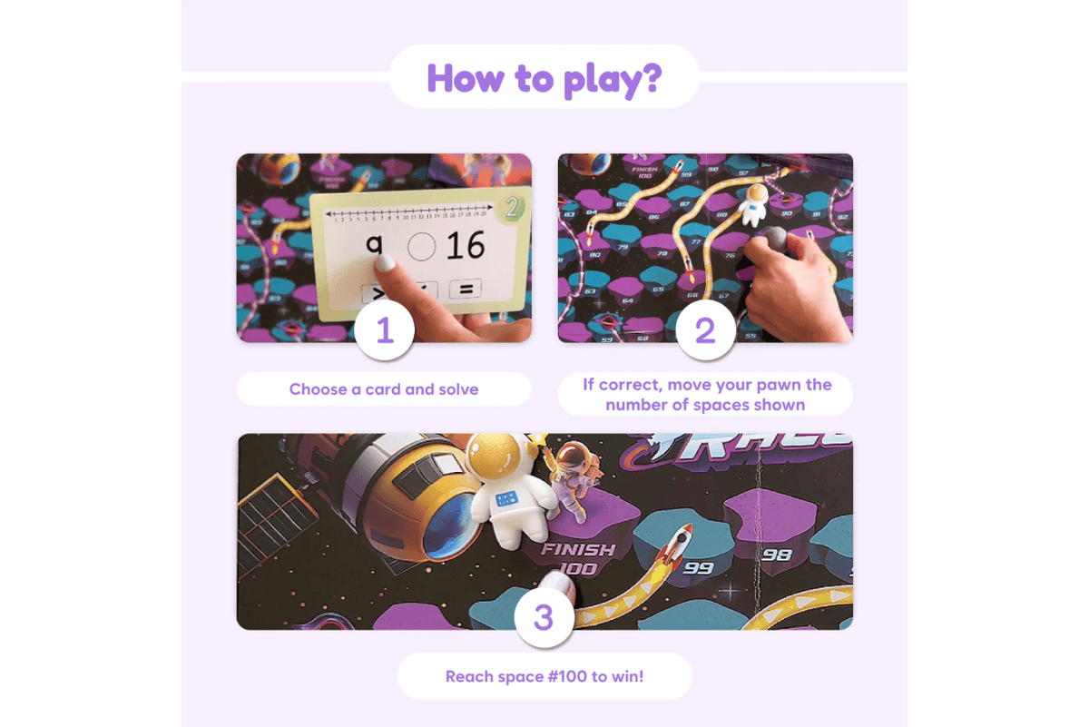 The Fidget Company Rocket Race Math Game - Ages 5 - 8