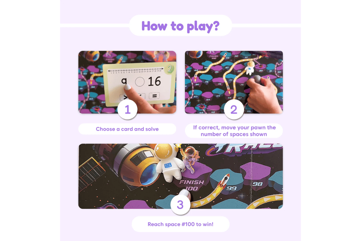 The Fidget Company Rocket Race Math Game - Ages 5 - 8
