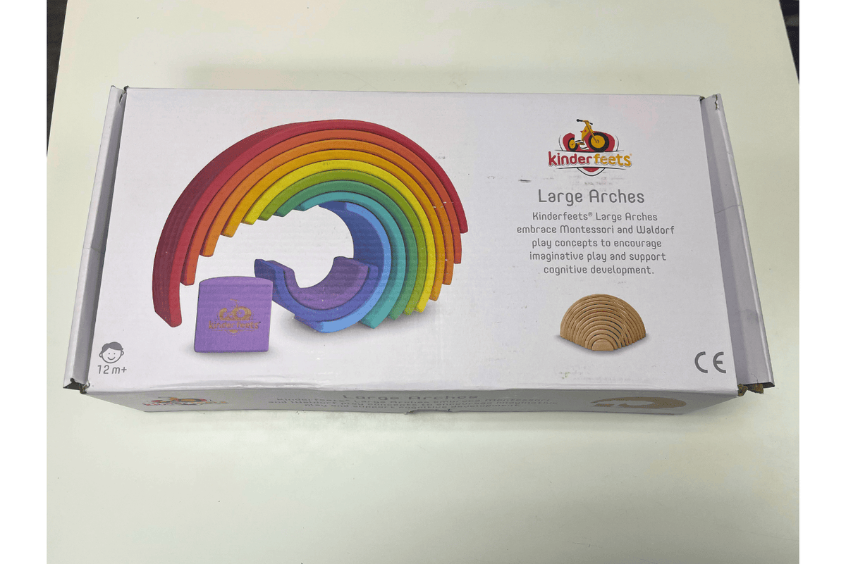 Fire The Imagination Kinderfeets Large Wooden Rainbow Arch - Open Box - FINAL SALE