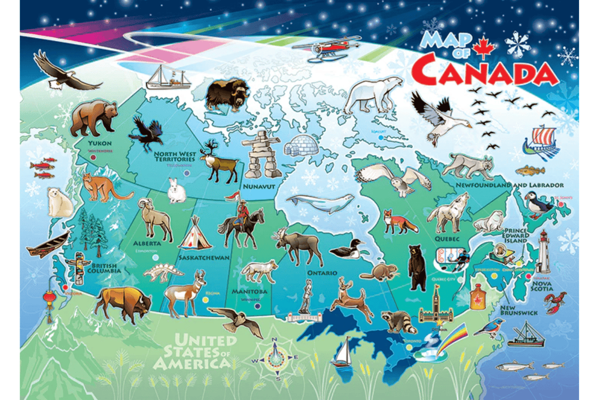 Outset Media Canada Map 35 Piece Tray Puzzles (Multiple Themes)