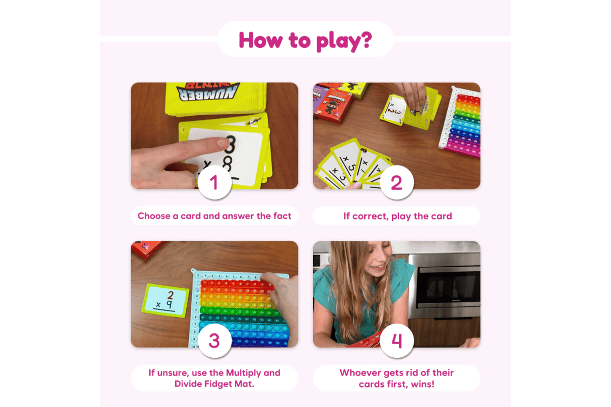 The Fidget Company Number Ninja Math Game - Ages 7 - 10
