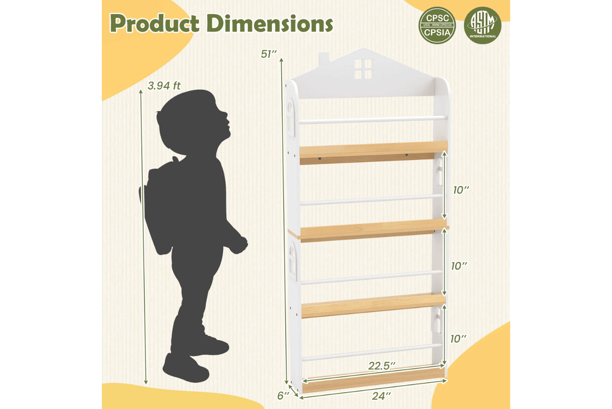 Costway Wall Bookshelf